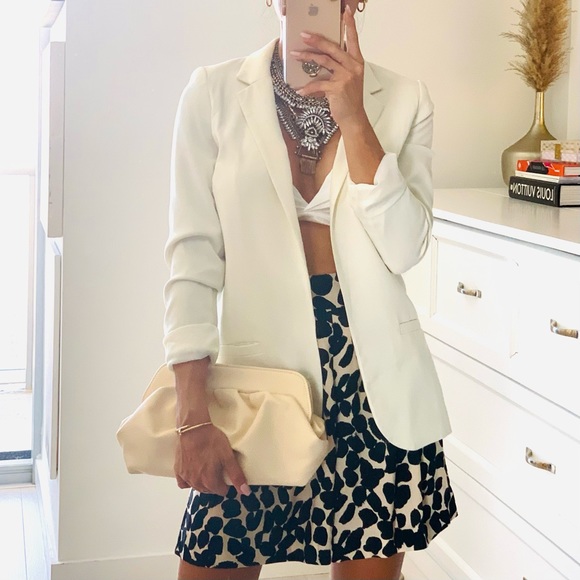 Blogger H&M Cream Off-White Blazer Tailored Jacket US 2 (XS)